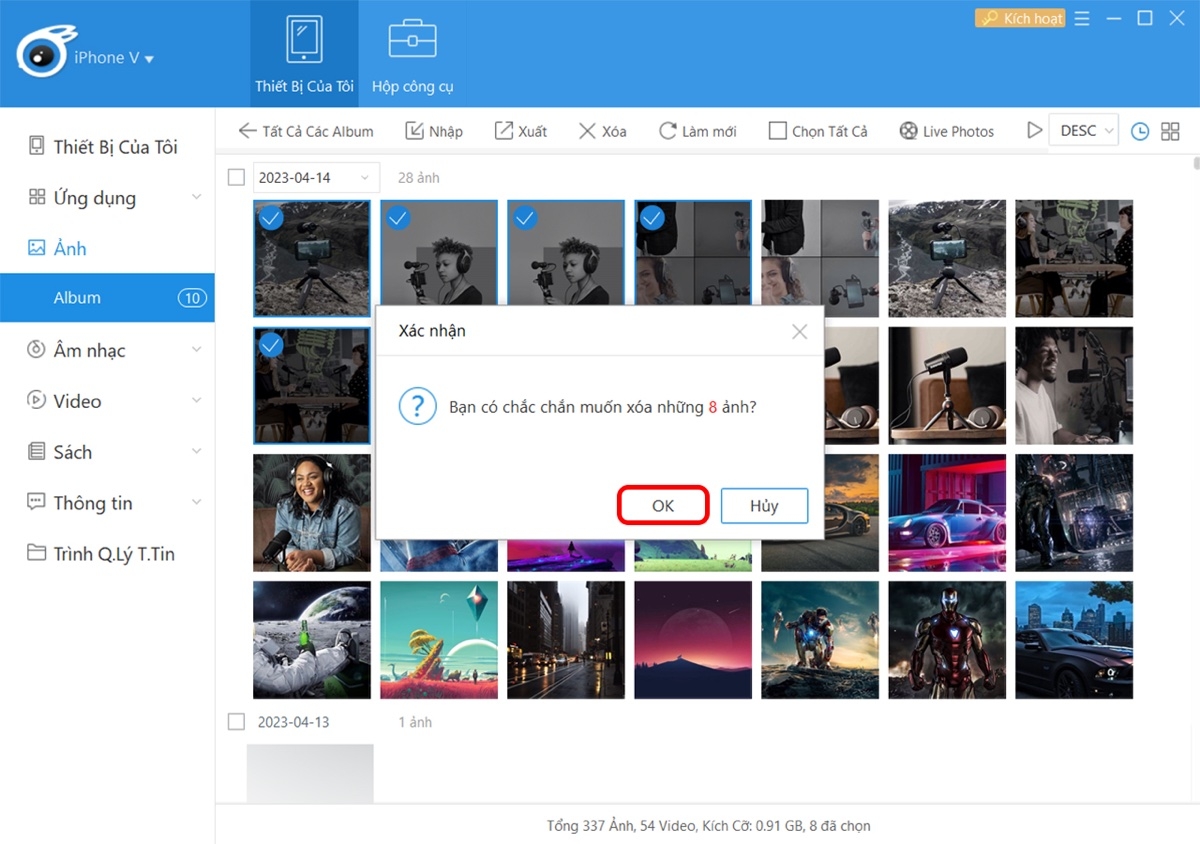 xóa ảnh trên iphone bằng itools - hình 6