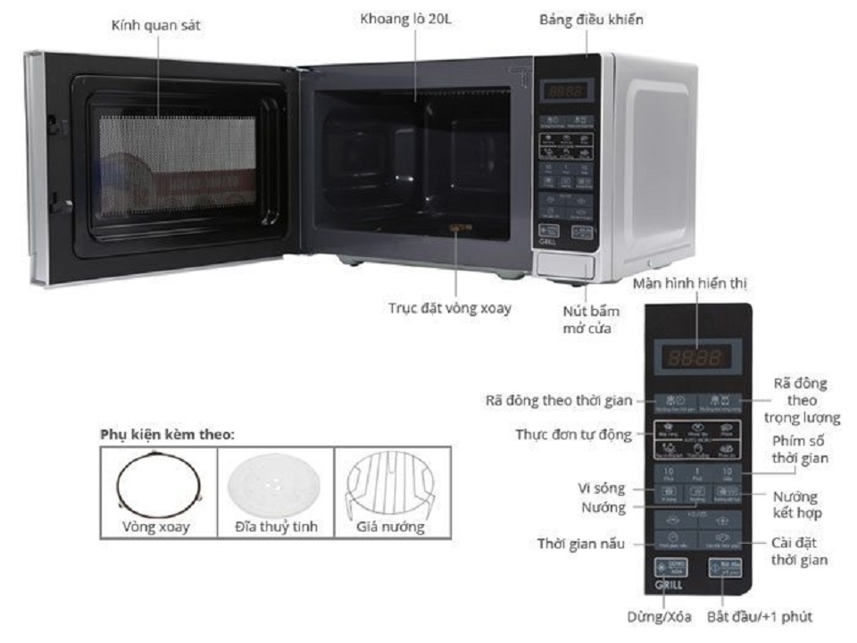 Lò vi sóng có nướng 25L Sharp R-G572VN-S