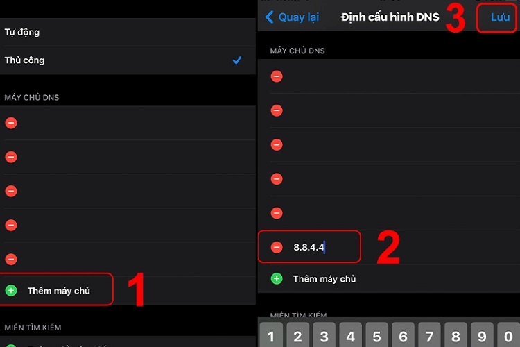 Thay đổi cài đặt DNS