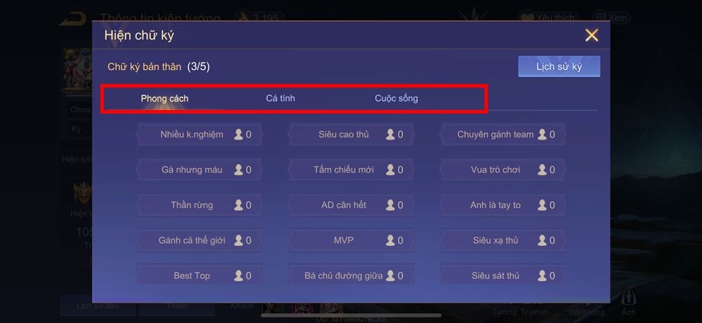 Cách tạo chữ ký bản thân trên Liên Quân Mobile 3