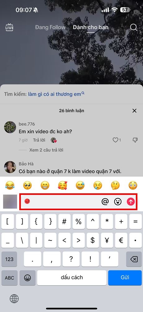 Cách dùng Emoji ẩn trên TikTok 1