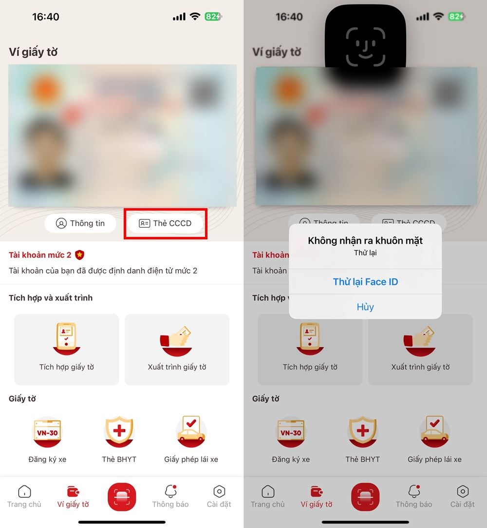Cách xem lại lịch sử cấp thẻ CCCD trên VNeID 2