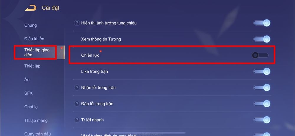 Cách hiện cục top tướng ở giao diện vào trận Liên Quân 2