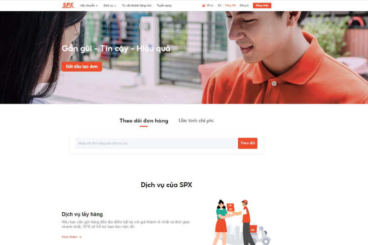 Truy cập website như trên