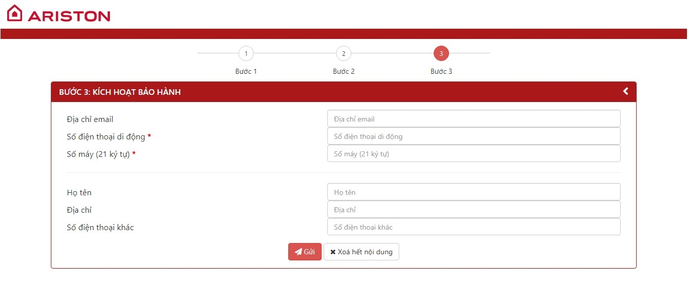Thời gian bảo hành bình nóng lạnh Ariston (ảnh 4)
