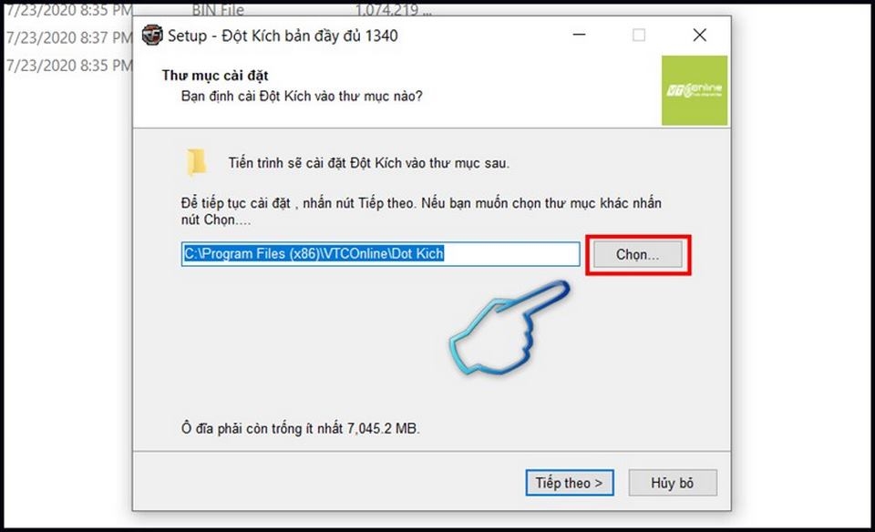 Cập nhật nơi lưu trữ