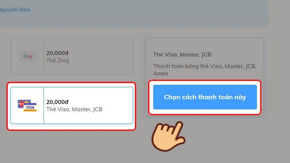 Xác nhận bước thanh toán nhanh chóng