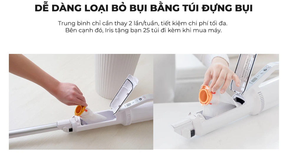 Máy hút bụi không dây IRIS OHYAMA IC-SLDC 8