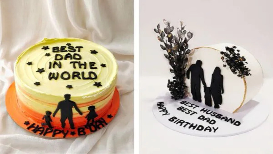 Mẫu bánh sinh nhật tặng bố ý nghĩa.