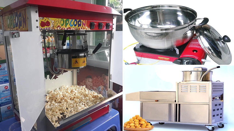 Chọn động cơ hoạt động của máy làm bắp rang.