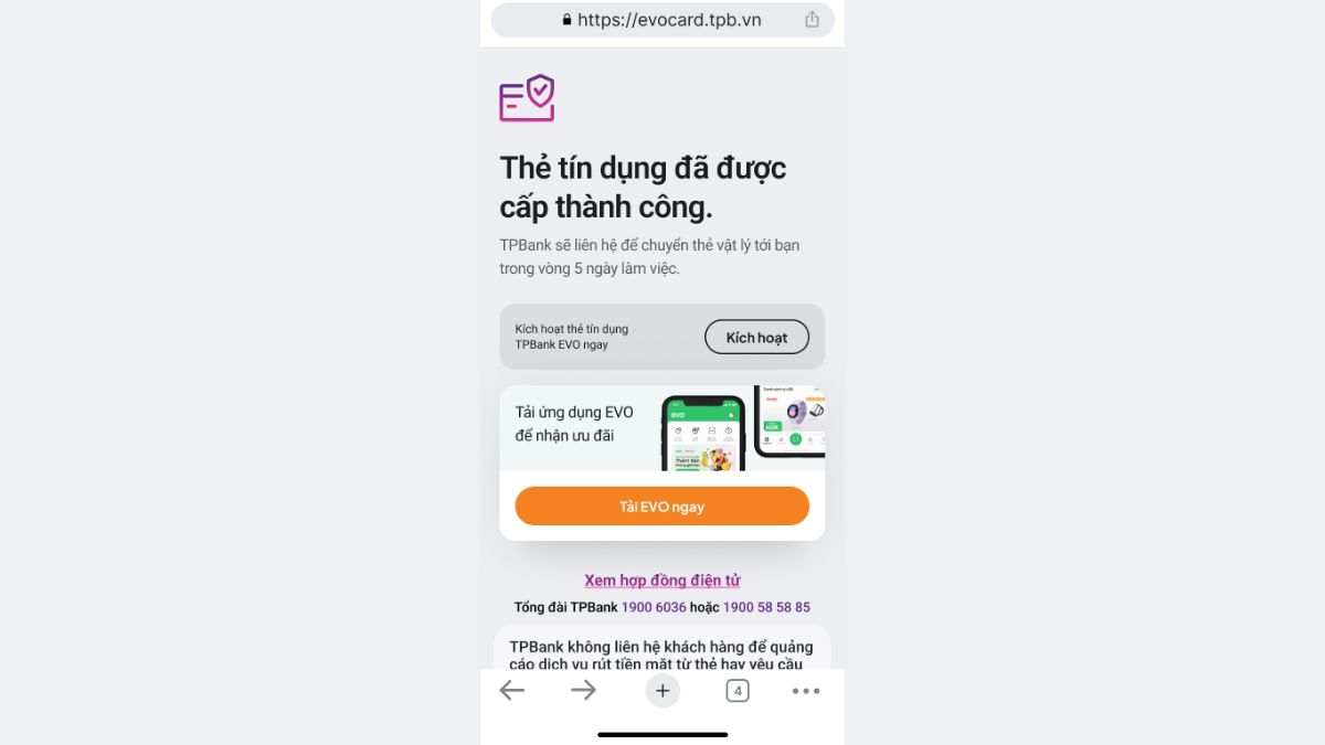 mở thẻ tpbank evo 4.4