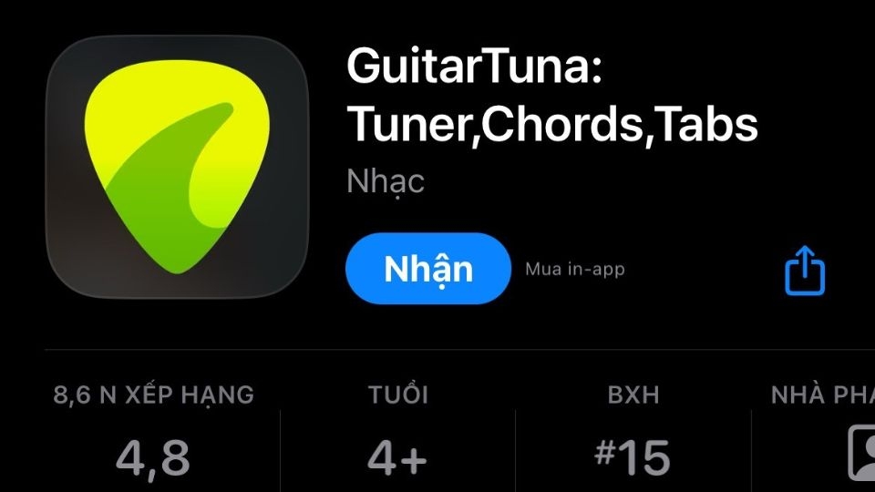 Tải GuitarTuna trên điện thoại iPhone