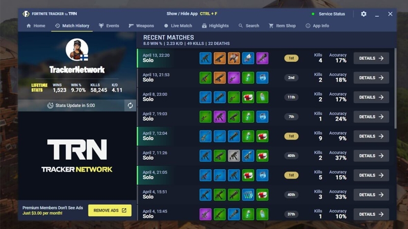 Fortnite Tracker - hình 2