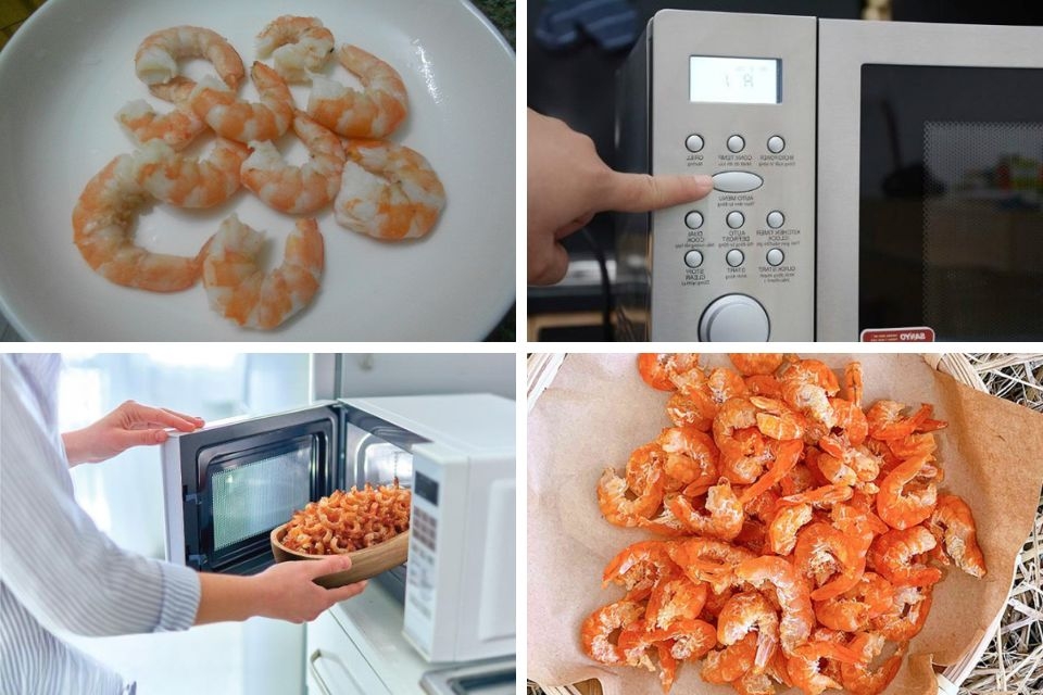 Cách làm tôm khô bằng lò vi sóng 5