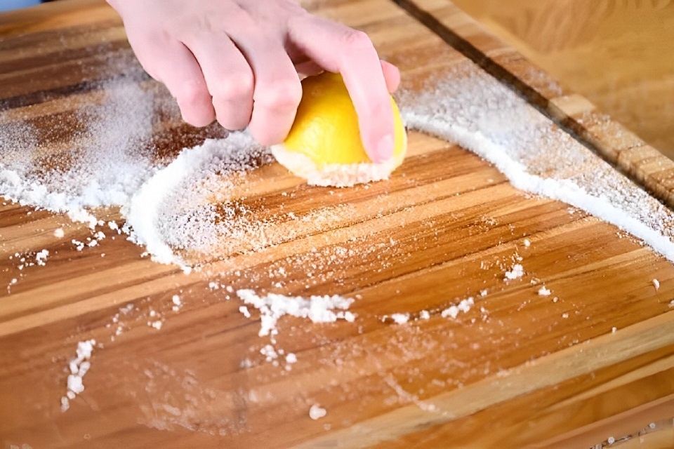 Cách làm sạch thớt gỗ 5