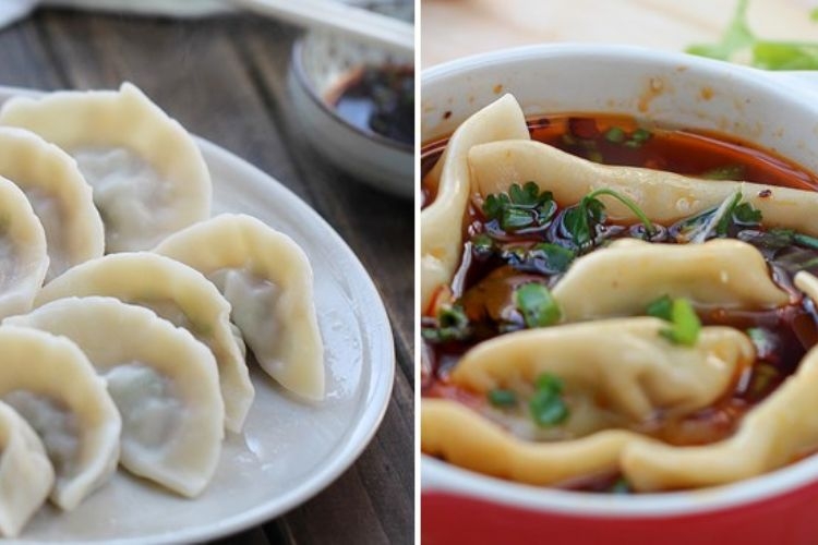Sủi cảo nhân thịt cần tây
