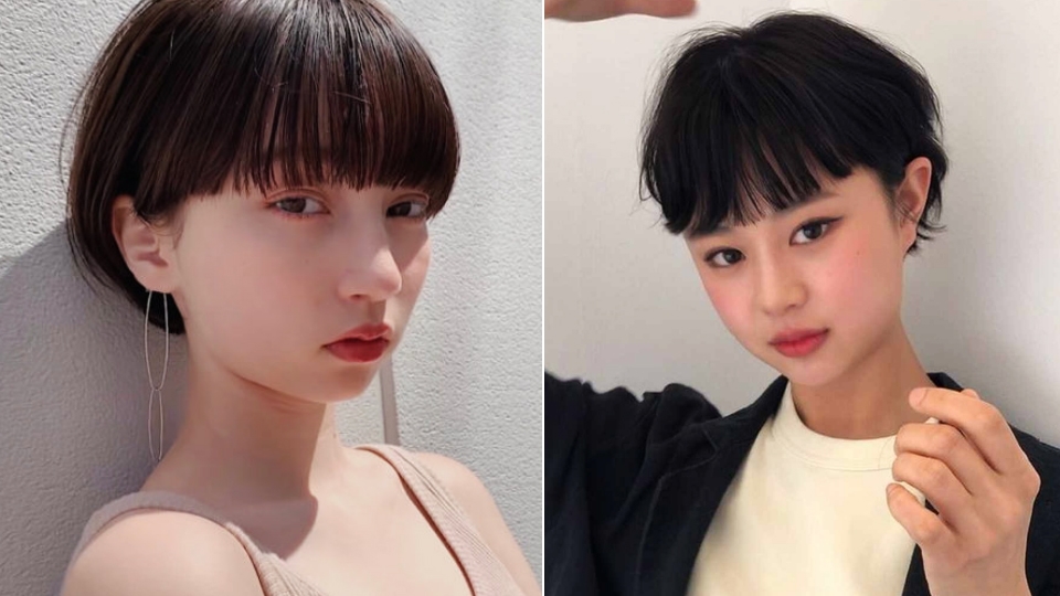 Kiểu tóc tomboy đầu nấm.