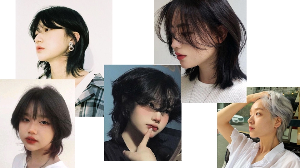 Kiểu tóc tomboy mullet.
