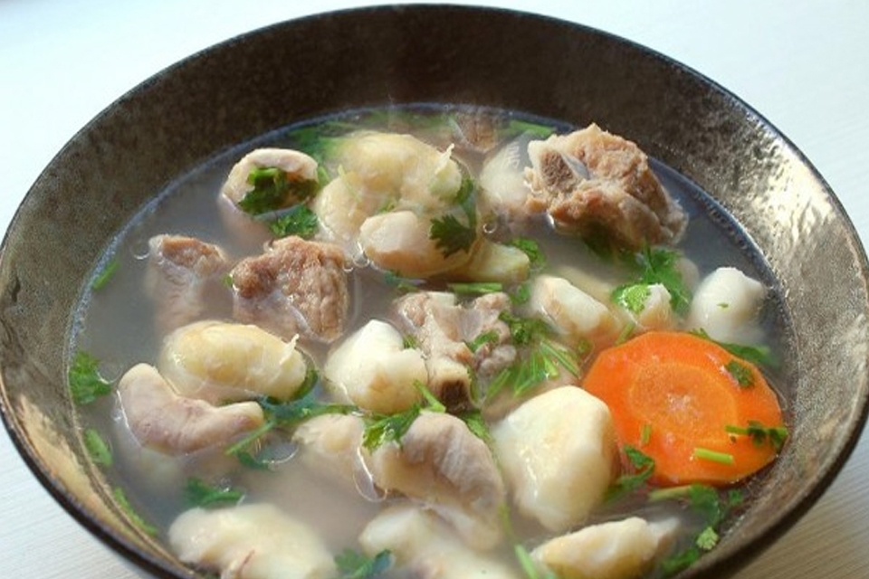 Canh củ ấu.