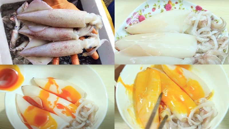 Cách chế biến mực nhồi thịt hấp gừng (hình 1)