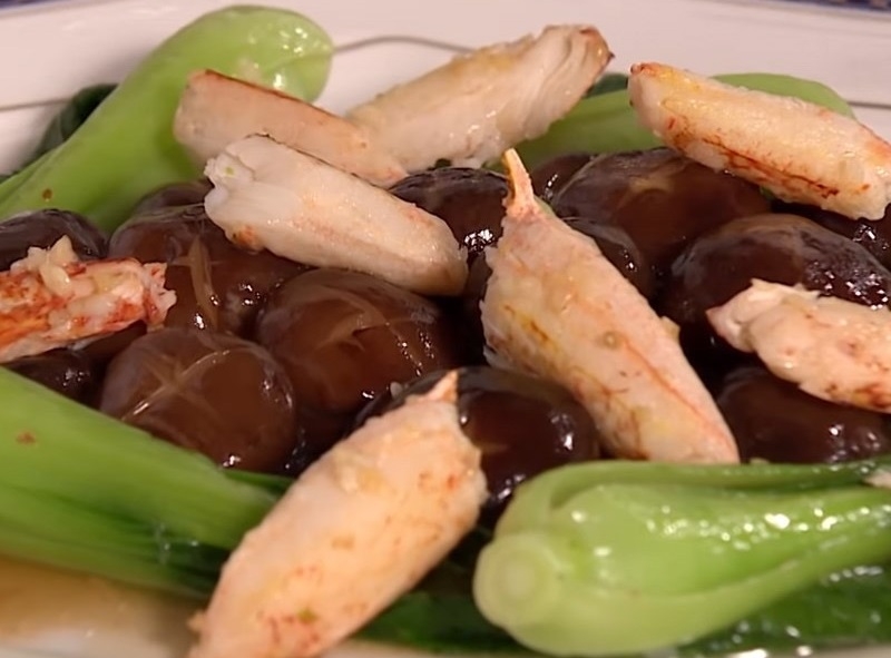 Cải thìa xào nấm đông cô 9