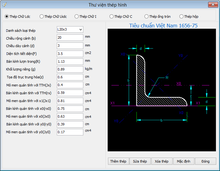 phần mềm thống kê thép 6