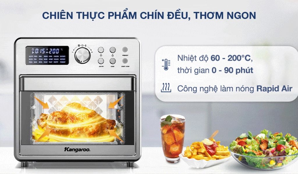 Nồi chiên không dầu Kangaroo tốt nhất 2024 đáp ứng đa dạng nhu cầu nấu nướng 4