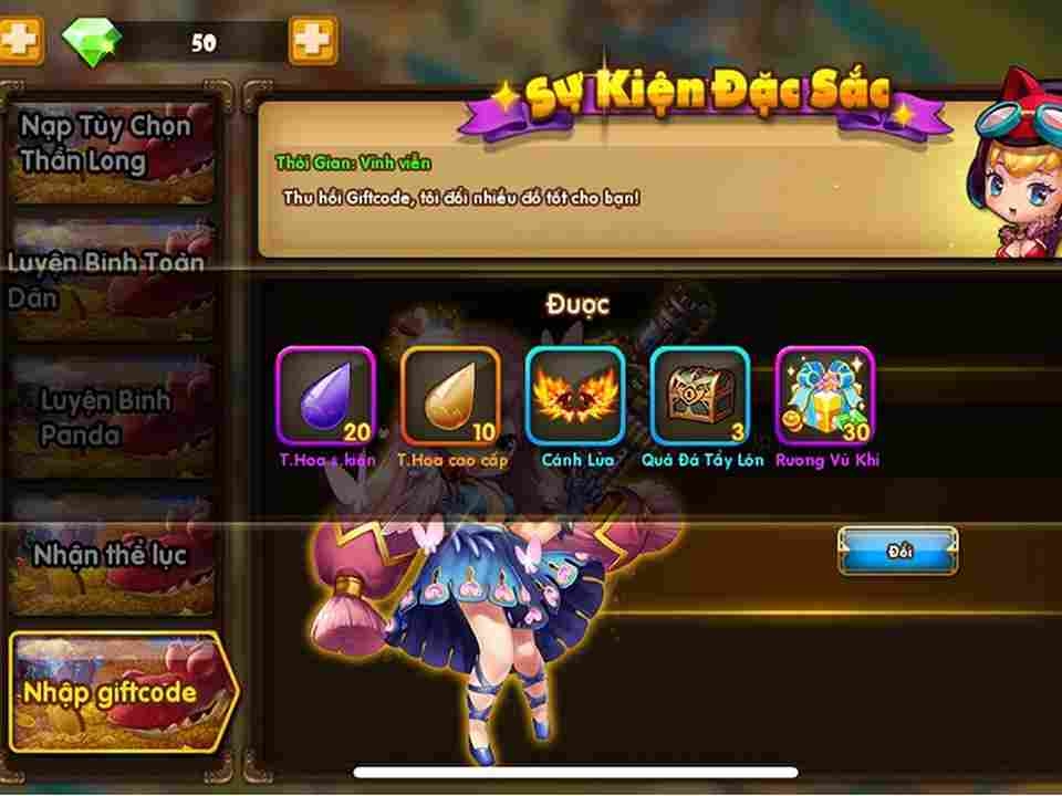 Hoàn thành bước nhận code game