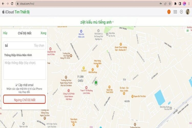 chế độ mất iphTắt chế độ mất trên điện thoại iPhone, iPad&nbsp;one-h5