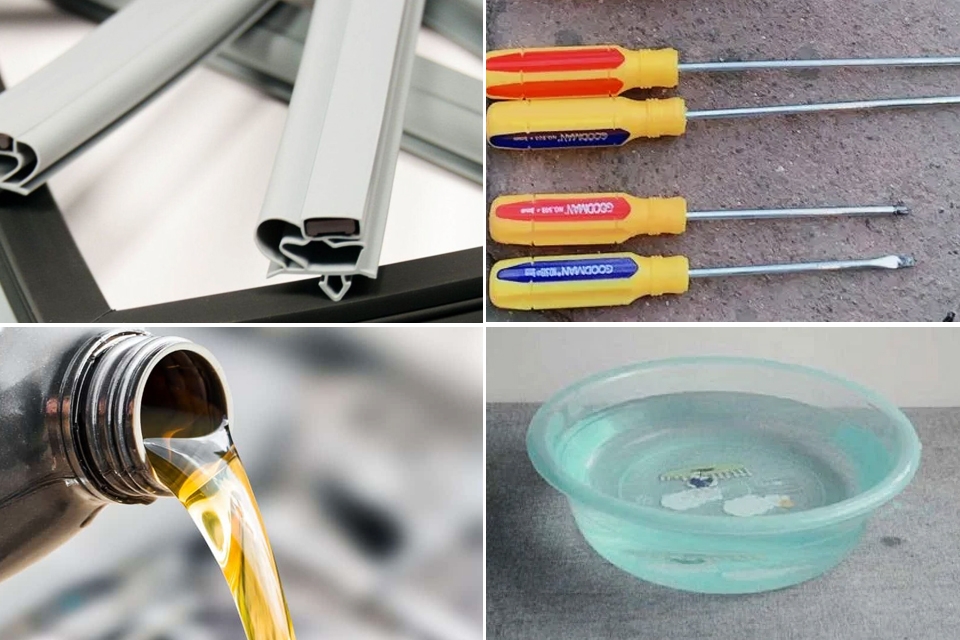 Dụng cụ cần chuẩn bị để thay ron tủ lạnh.