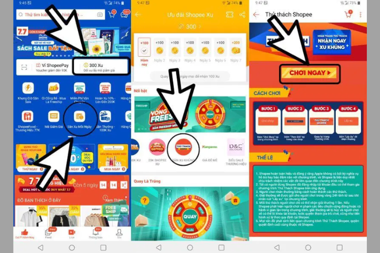 Cách 1 tham gia thử thách Shopee