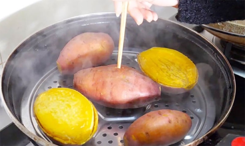 Hấp khoai lang bao lâu thì chín hình 5