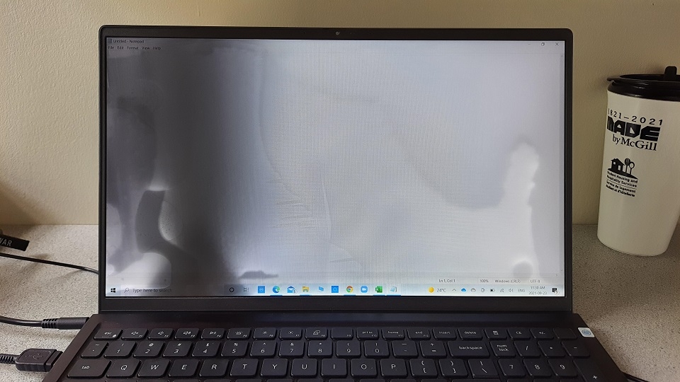 Màn hình laptop Dell tối mờ