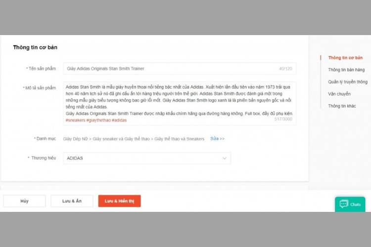 Cách đăng bài trên Shopee cho 1 sản phẩm