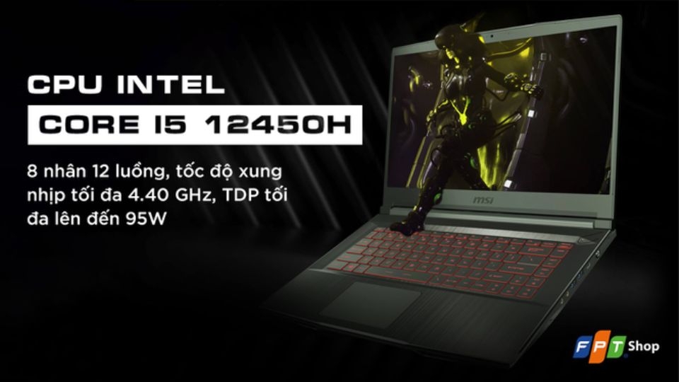 Laptop MSI Gaming GF63 12UCX-841VN i5 8GB