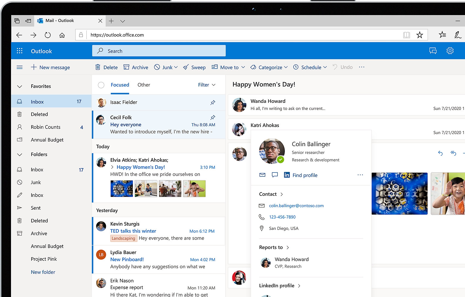 Outlook Web - hình 1