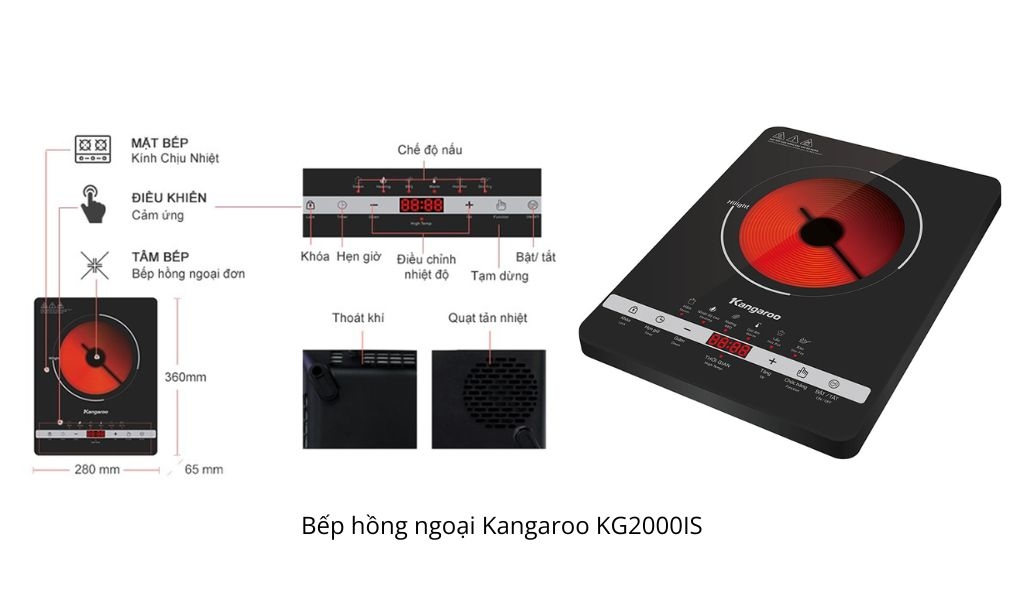 Bếp hồng ngoại Kangaroo của nước nào? Ưu nhược điểm là gì và những ai nên mua? 4