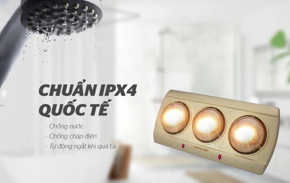 Đèn sưởi phòng tắm 3 bóng Sunhouse SHD3813