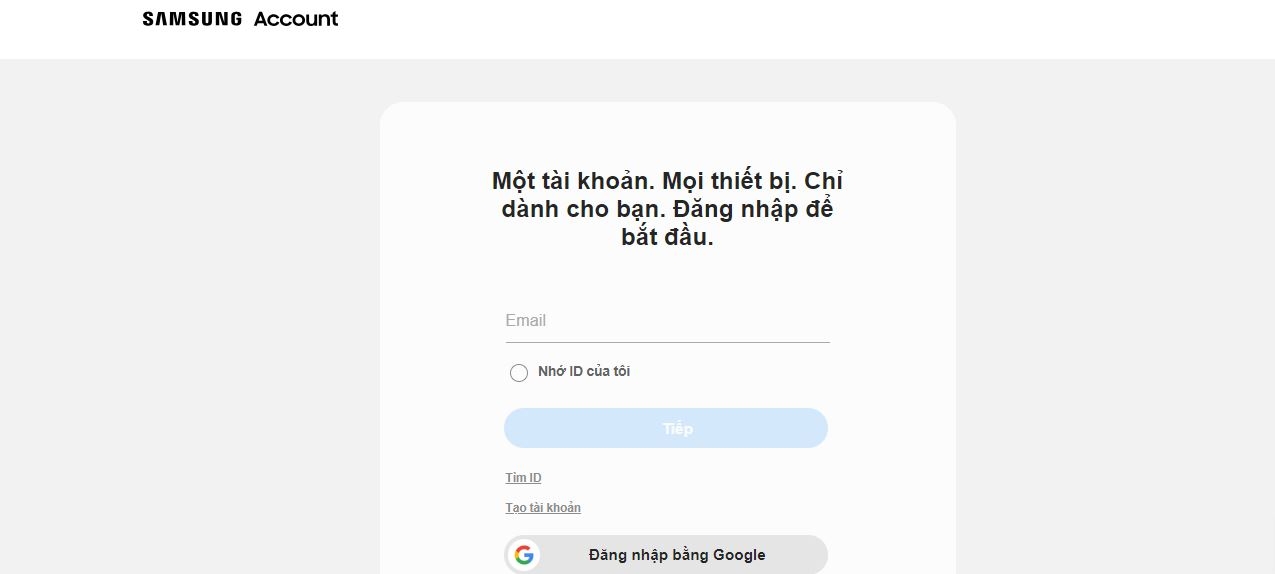 đăng nhập Samsung Account - hình 3
