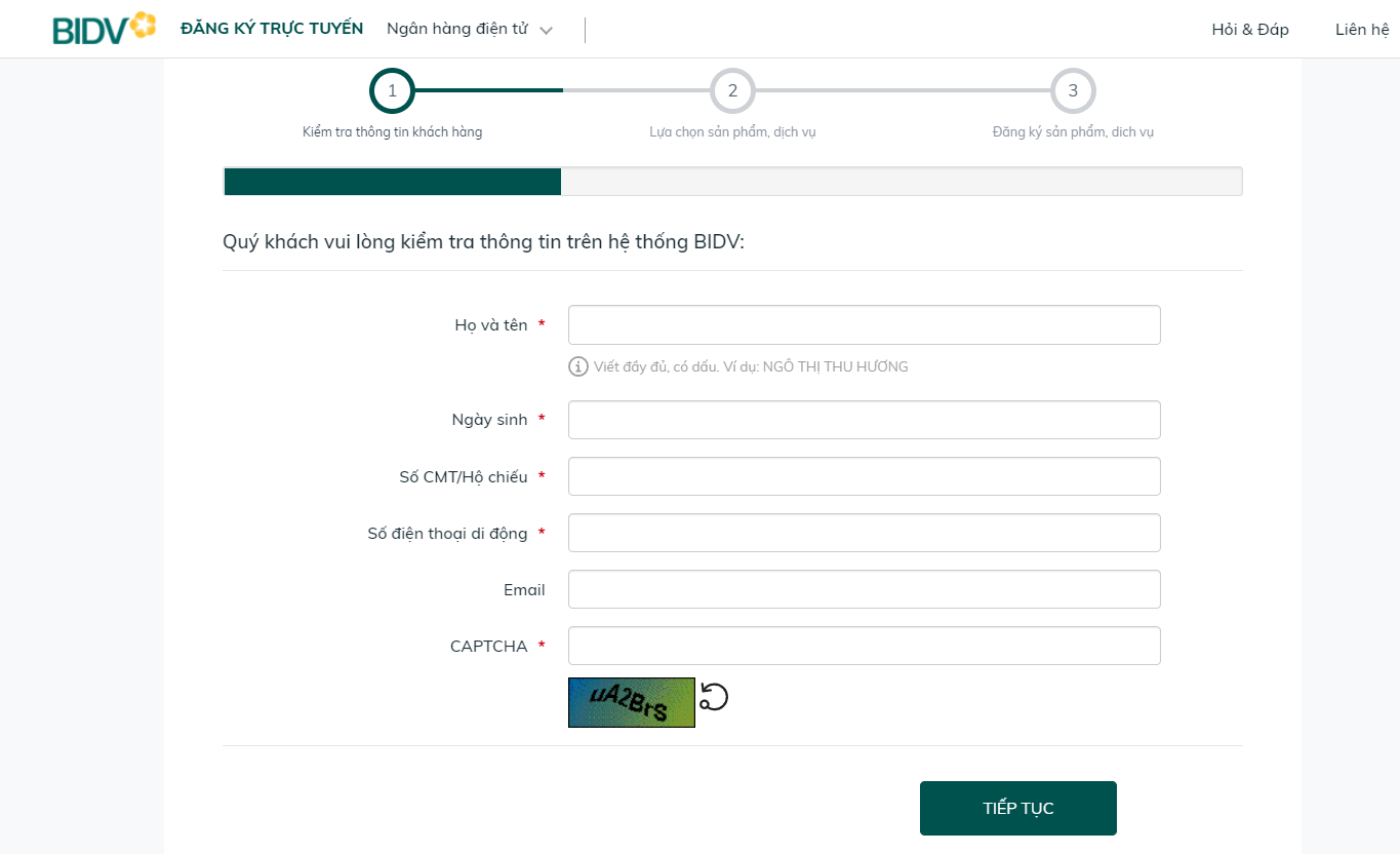 mở tài khoản BIDV online (ảnh 11)