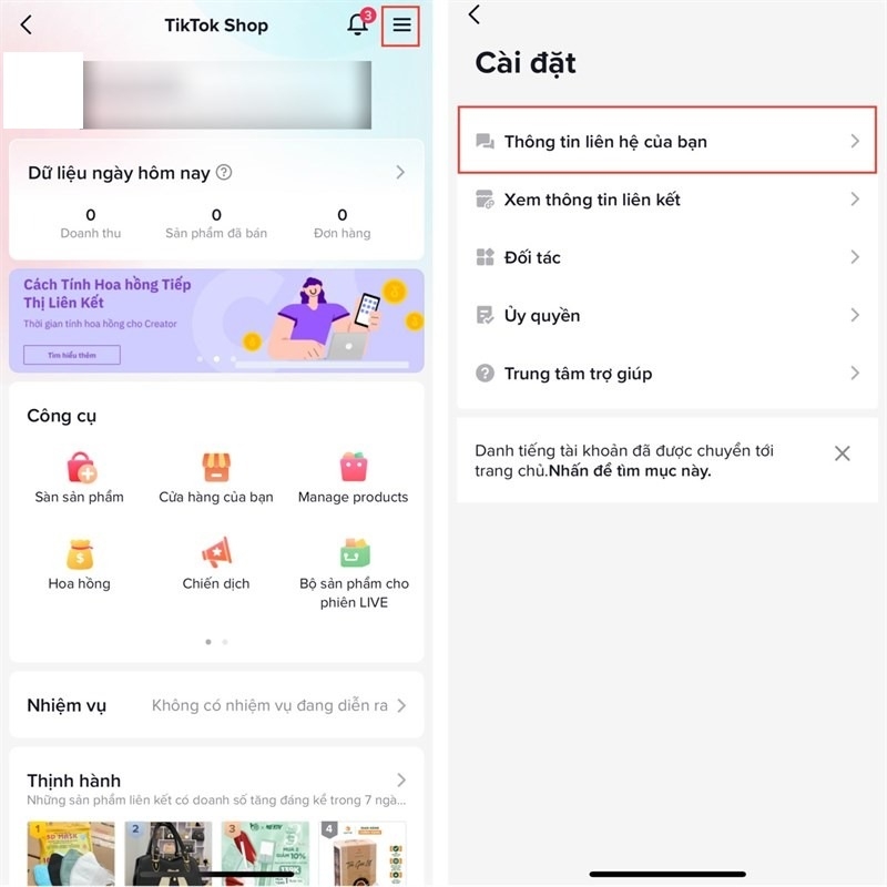 thiết lập tài khoản để nhận tiền hoa hồng trên TikTok (ảnh 4)