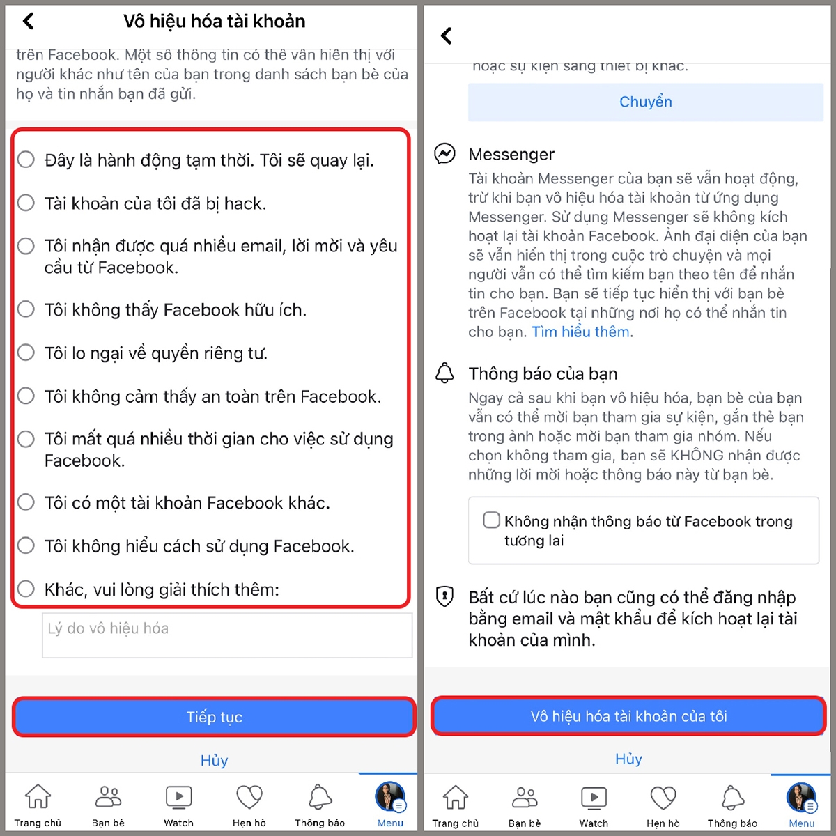 cách khóa facebook tạm thời trên iphone - hình 7