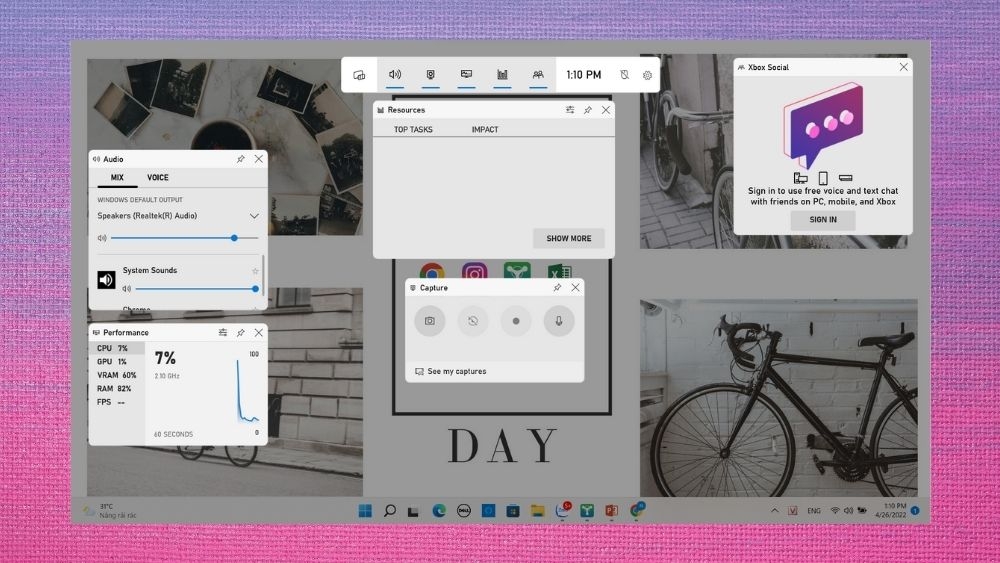 quay màn hình máy tính laptop có âm thanh bằng cách sử dụng công cụ Xbox