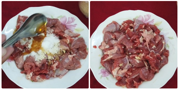 Công thức và cách làm thịt bò xào rau cải thìa - 5