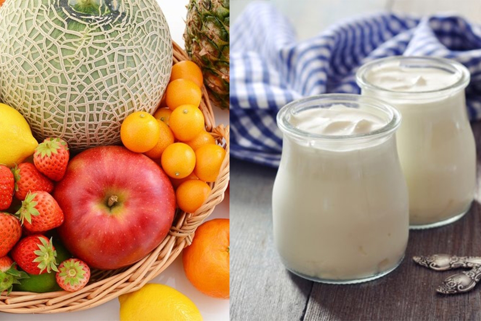 Các bước làm hoa quả dầm sữa chua