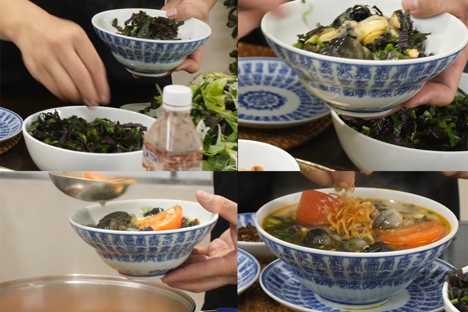 Bước 5: Hoàn thành bún ốc nóng