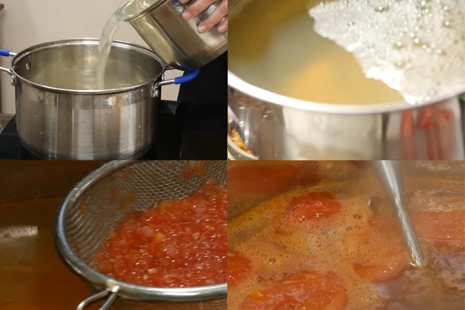 Nấu nước dùng bún