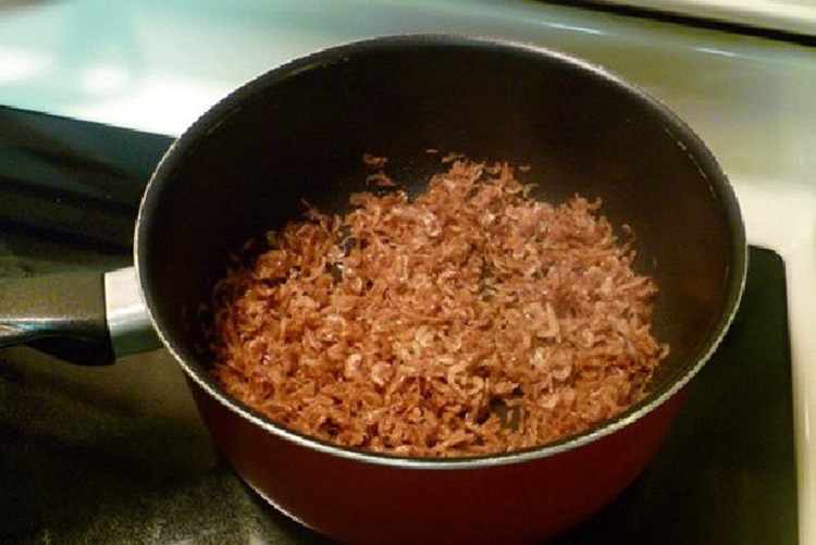 cách rang tép khô 3