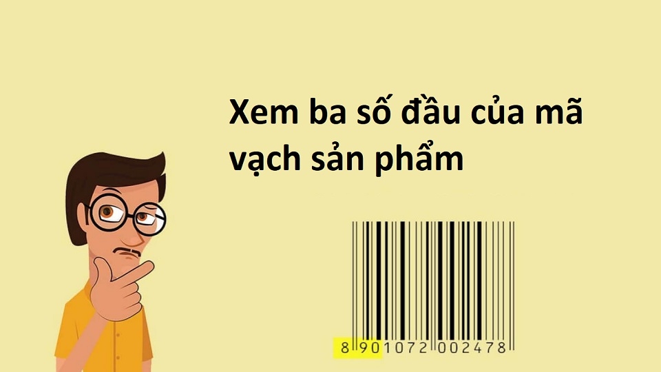 Xem ba số đầu của mã vạch sản phẩm