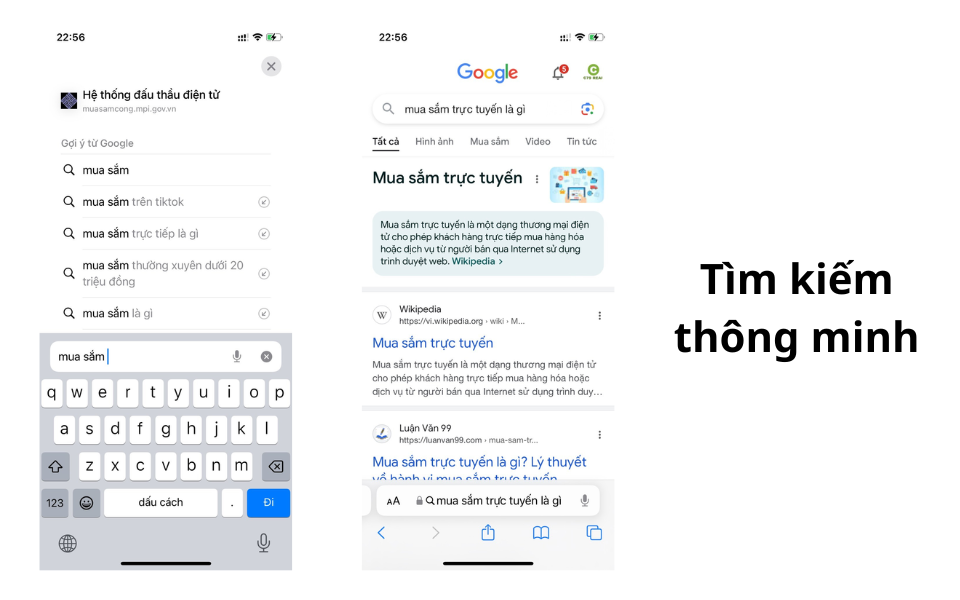Khả năng tìm kiếm thông minh